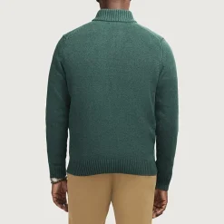 IZOD Button Mens Mock Neck Long Sleeve Pullover Sweater