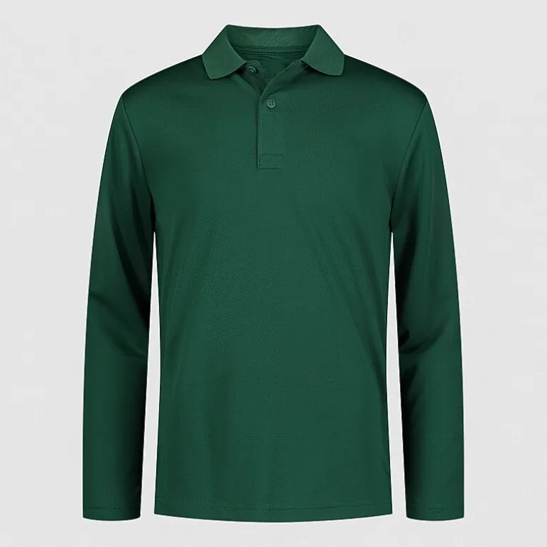 IZOD Little & Big Kid Boys Long Sleeve Regular Fit Wrinkle Resistant Moisture Wicking Polo Shirt