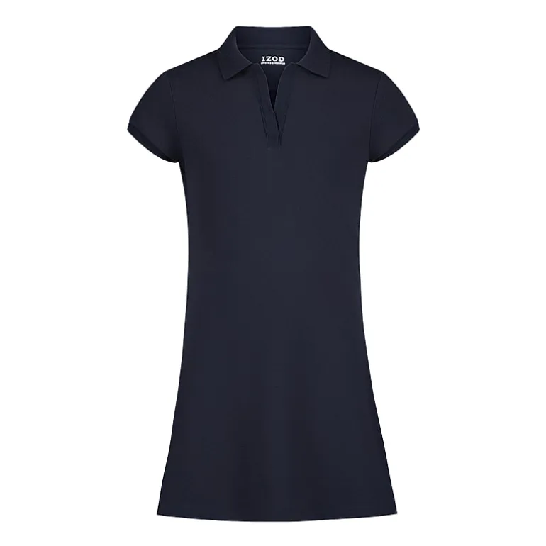 IZOD Little & Big Kid Girls Short Sleeve Shirt Dress