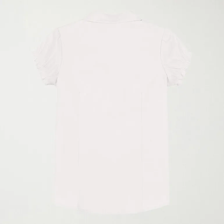 IZOD Little & Big Kid Girls Short Sleeve Regular Fit Stretch Fabric Button-Down Shirt