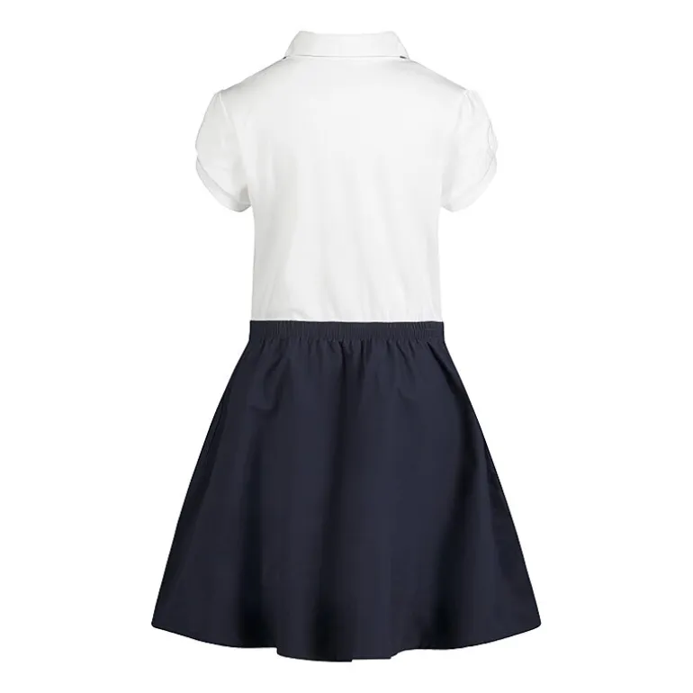 IZOD Little & Big Kid Girls Short Sleeve Cap Midi Shirt Dress