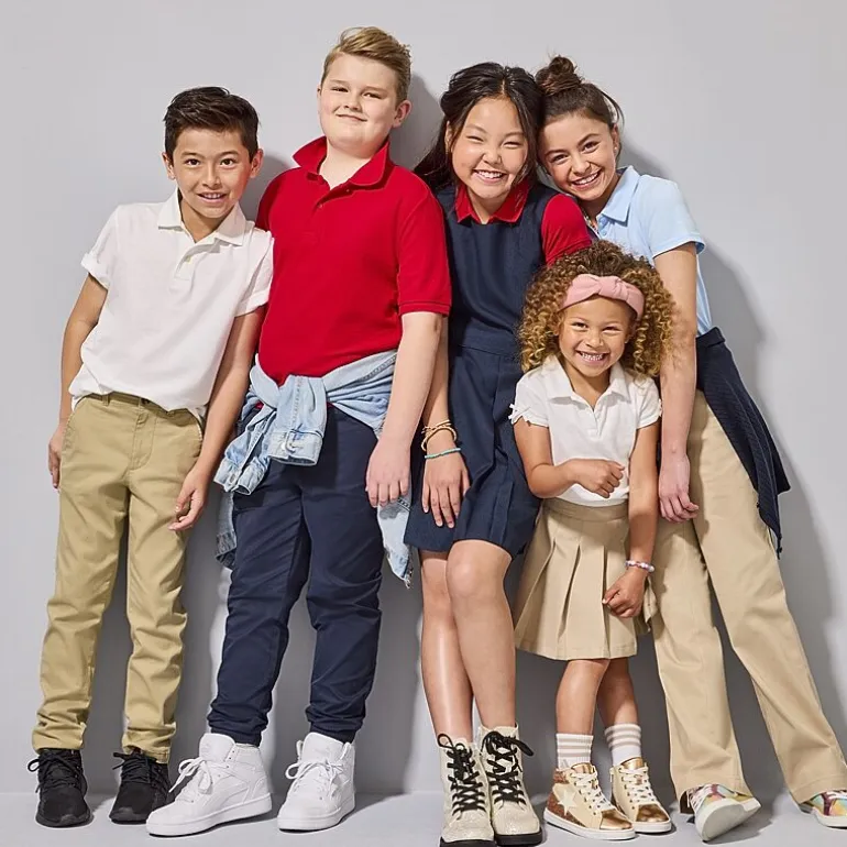 IZOD Little & Big Kid Girls Wide Leg Regular Fit Flat Front Pant