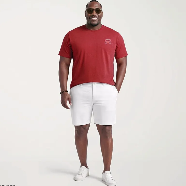 IZOD Mens Crew Neck Short Sleeve Classic Fit Big and Tall Graphic T-Shirt