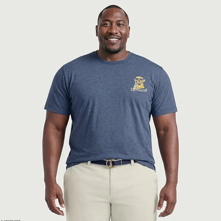 IZOD Mens Crew Neck Short Sleeve Classic Fit Big and Tall Graphic T-Shirt
