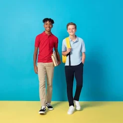 IZOD Performance Mesh Boys Short Sleeve Regular Fit Wrinkle Resistant Moisture Wicking Polo Shirt