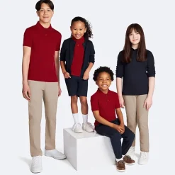 IZOD Performance Mesh Boys Short Sleeve Regular Fit Wrinkle Resistant Moisture Wicking Polo Shirt