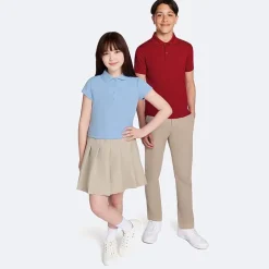 IZOD Performance Mesh Boys Short Sleeve Regular Fit Wrinkle Resistant Moisture Wicking Polo Shirt