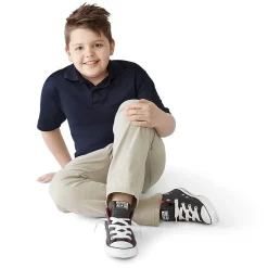 IZOD Performance Mesh Boys Short Sleeve Regular Fit Wrinkle Resistant Moisture Wicking Polo Shirt