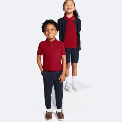 IZOD Performance Mesh Boys Short Sleeve Regular Fit Wrinkle Resistant Moisture Wicking Polo Shirt