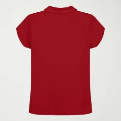 IZOD Performance Mesh Little & Big Kid Girls Short Sleeve Regular Fit Wrinkle Resistant Moisture Wicking Polo Shirt