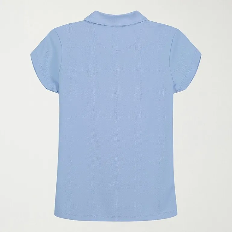 IZOD Performance Mesh Little & Big Kid Girls Short Sleeve Regular Fit Wrinkle Resistant Moisture Wicking Polo Shirt