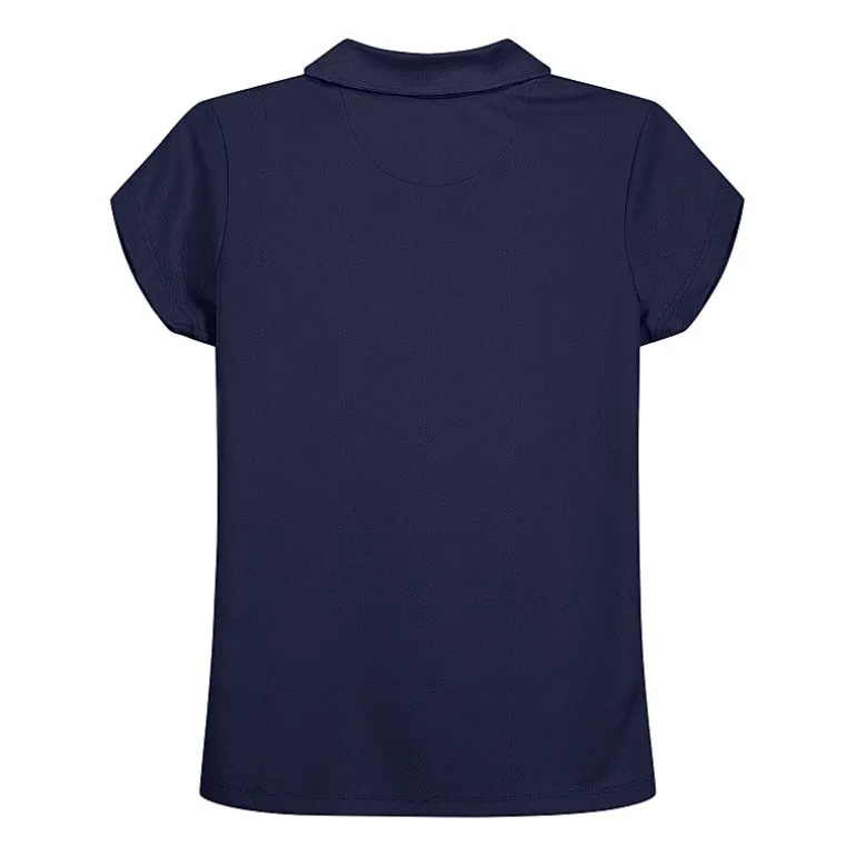 IZOD Performance Mesh Little & Big Kid Girls Short Sleeve Regular Fit Wrinkle Resistant Moisture Wicking Polo Shirt