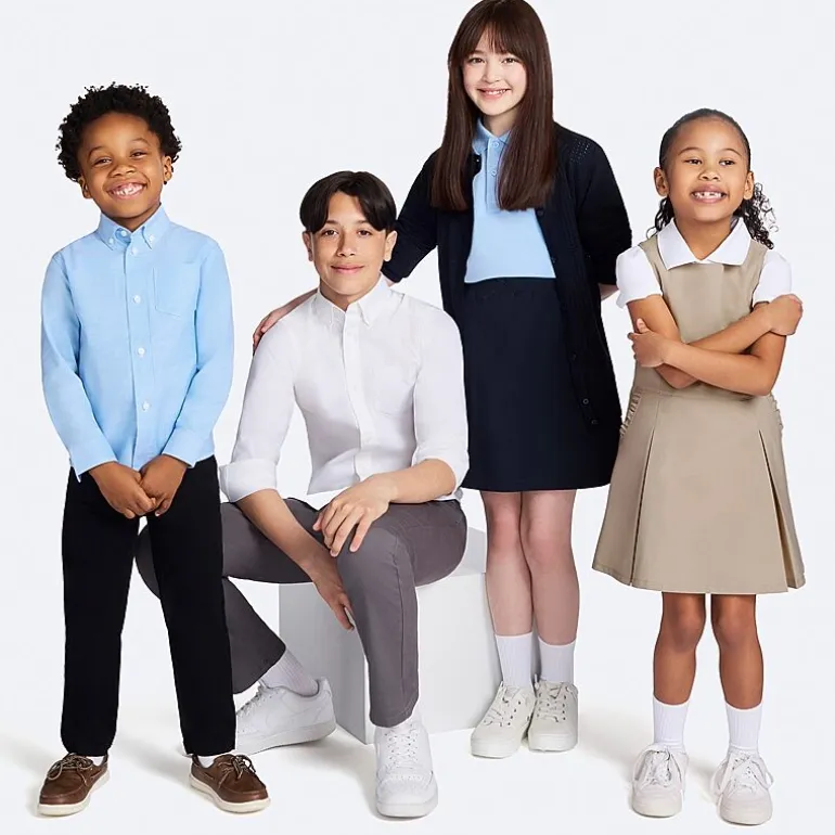 IZOD Performance Mesh Little & Big Kid Girls Short Sleeve Regular Fit Wrinkle Resistant Moisture Wicking Polo Shirt