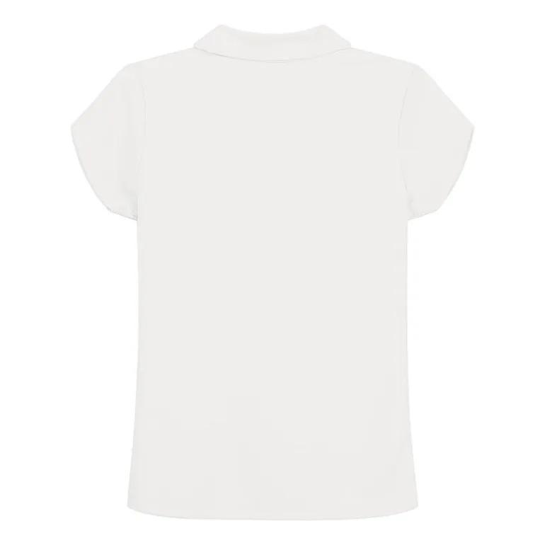 IZOD Performance Mesh Little & Big Kid Girls Short Sleeve Regular Fit Wrinkle Resistant Moisture Wicking Polo Shirt