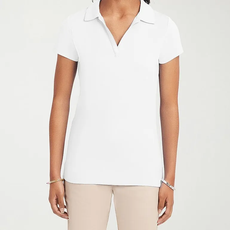 IZOD Performance Womens Juniors Short Sleeve Polo Shirt