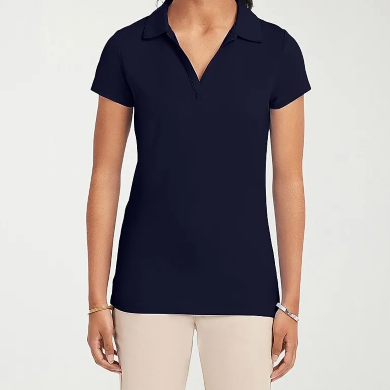 IZOD Performance Womens Juniors Short Sleeve Polo Shirt