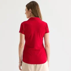 IZOD Performance Womens Juniors Short Sleeve Polo Shirt