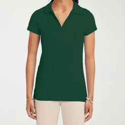 IZOD Performance Womens Juniors Short Sleeve Polo Shirt