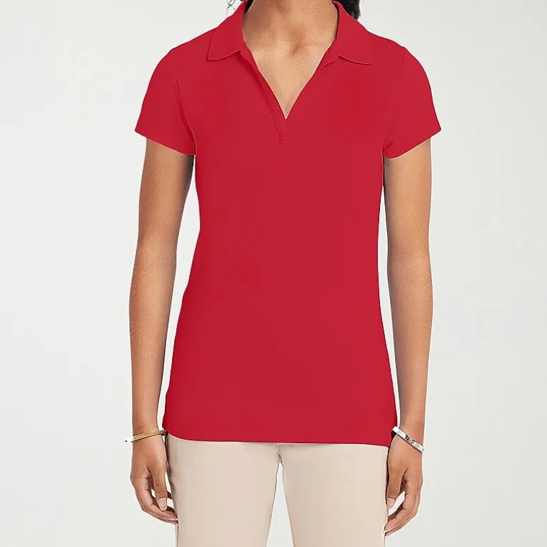 IZOD Performance Womens Juniors Short Sleeve Polo Shirt