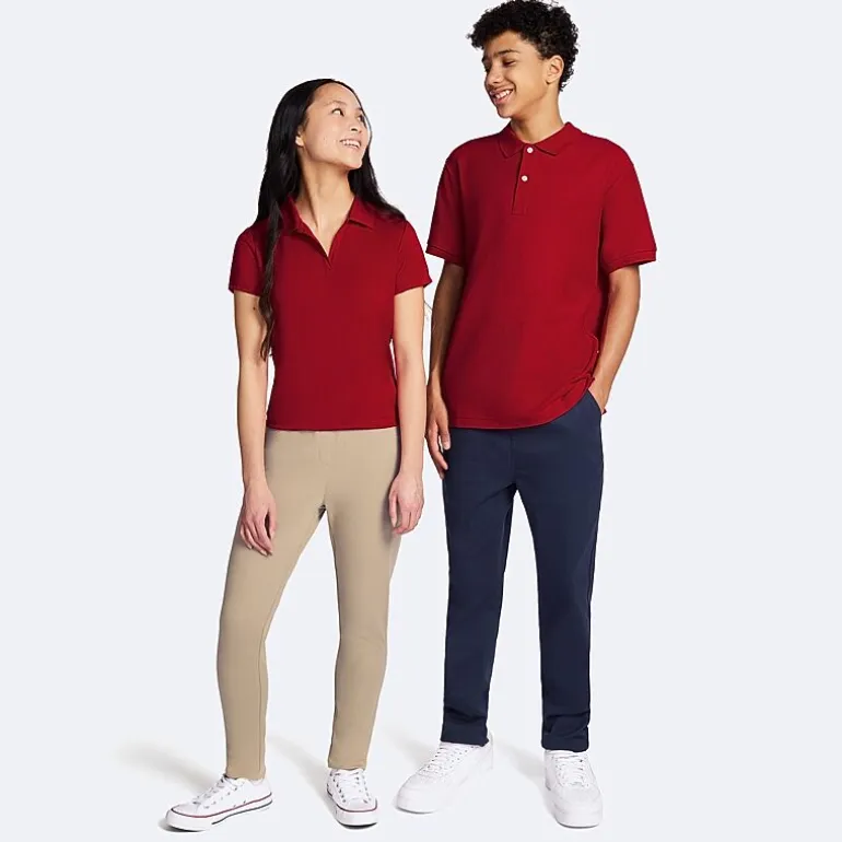 IZOD Performance Womens Juniors Short Sleeve Polo Shirt