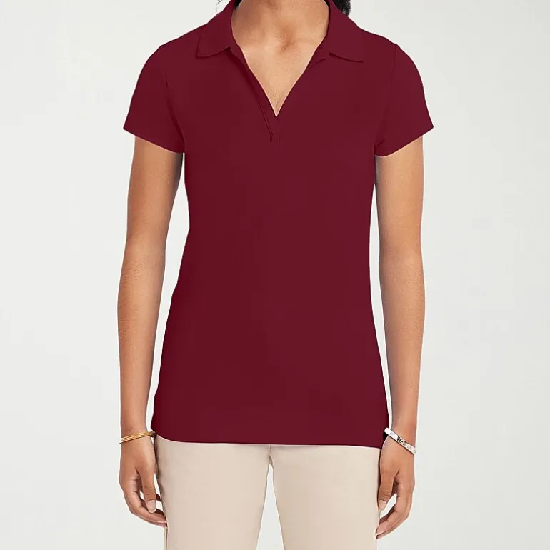 IZOD Performance Womens Juniors Short Sleeve Polo Shirt