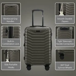 IZOD Phantom 3-pc. Hardside Expandable Lightweight Luggage Set