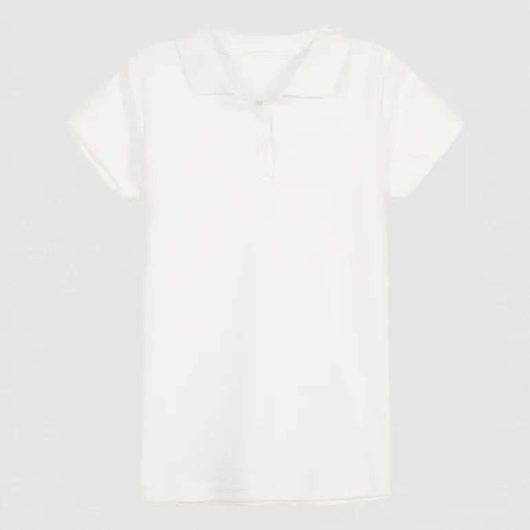 IZOD Pique Little & Big Kid Girls Easy-on + Easy-off Sensory Friendly Short Sleeve Regular Fit Adaptive Polo Shirt
