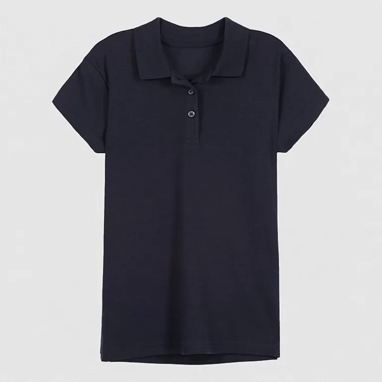 IZOD Pique Little & Big Kid Girls Easy-on + Easy-off Sensory Friendly Short Sleeve Regular Fit Adaptive Polo Shirt