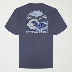 IZOD Saltwater Mens Crew Neck Short Sleeve Classic Fit Big and Tall Graphic T-Shirt