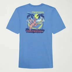 IZOD Saltwater Mens Crew Neck Short Sleeve Classic Fit Big and Tall Graphic T-Shirt