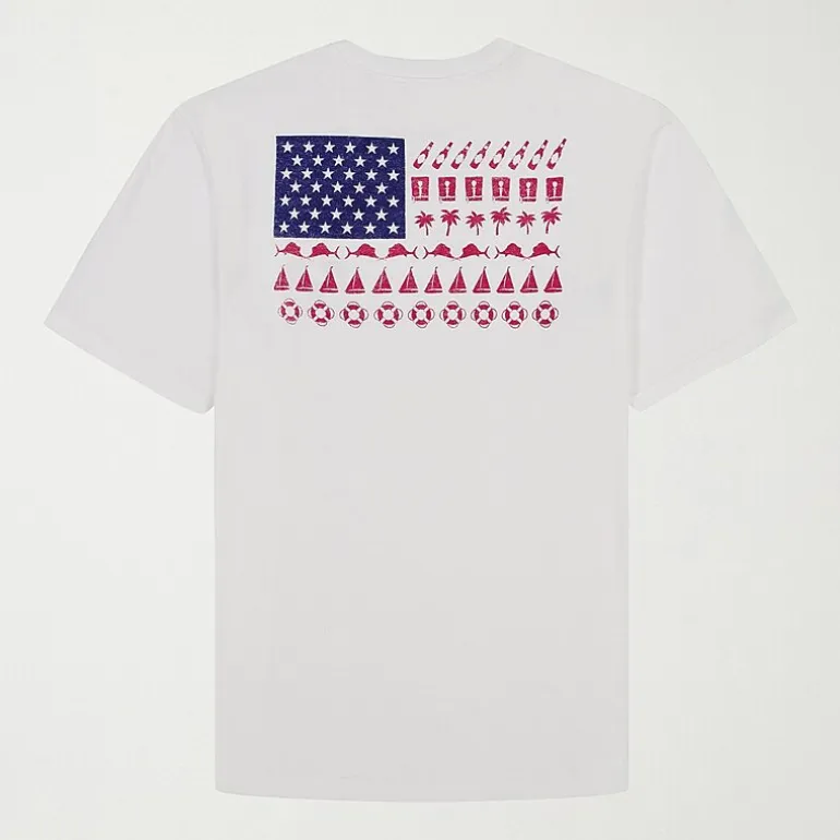 IZOD Saltwater Mens Crew Neck Short Sleeve Classic Fit Big and Tall Graphic T-Shirt