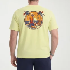 IZOD Saltwater Mens Crew Neck Short Sleeve Classic Fit Big and Tall Graphic T-Shirt