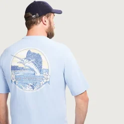 IZOD Saltwater Mens Crew Neck Short Sleeve Classic Fit Big and Tall Graphic T-Shirt