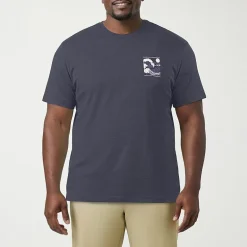 IZOD Saltwater Mens Crew Neck Short Sleeve Classic Fit Big and Tall Graphic T-Shirt