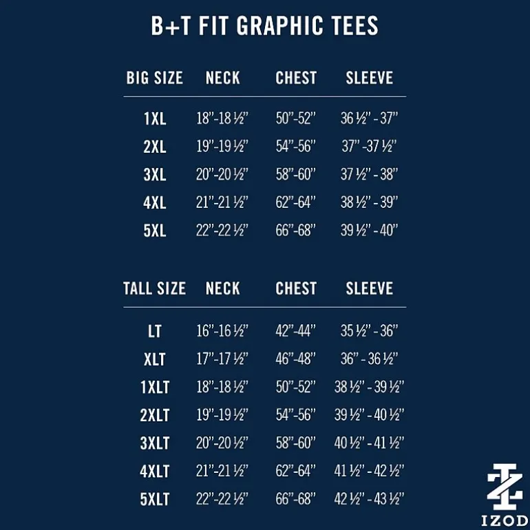 IZOD Saltwater Mens Crew Neck Short Sleeve Classic Fit Big and Tall Graphic T-Shirt