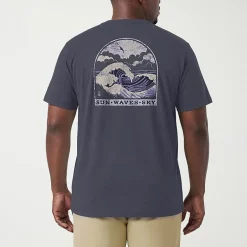 IZOD Saltwater Mens Crew Neck Short Sleeve Classic Fit Big and Tall Graphic T-Shirt