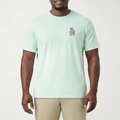 IZOD Saltwater Mens Crew Neck Short Sleeve Classic Fit Big and Tall Graphic T-Shirt