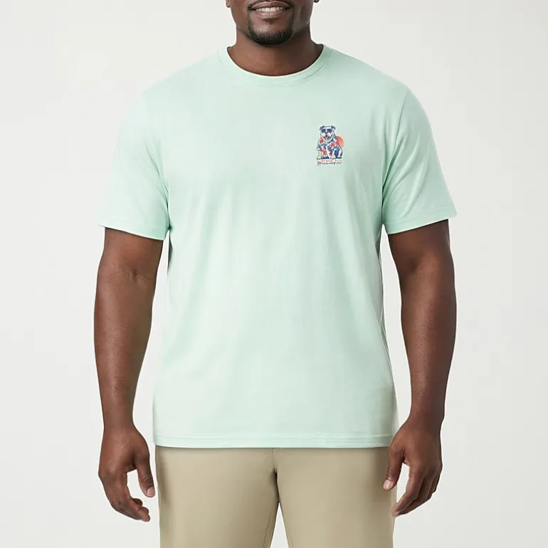 IZOD Saltwater Mens Crew Neck Short Sleeve Classic Fit Big and Tall Graphic T-Shirt