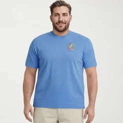 IZOD Saltwater Mens Crew Neck Short Sleeve Classic Fit Big and Tall Graphic T-Shirt