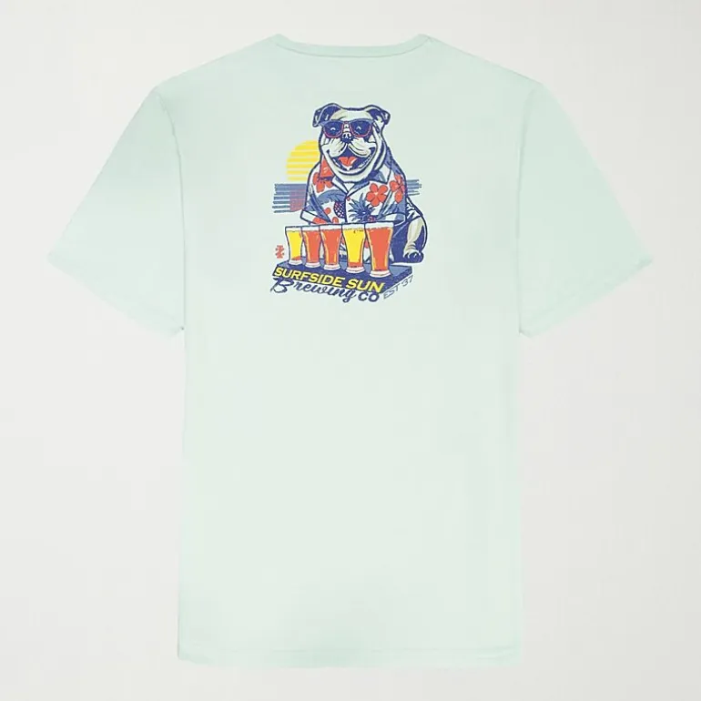 IZOD Saltwater Mens Crew Neck Short Sleeve Classic Fit Big and Tall Graphic T-Shirt