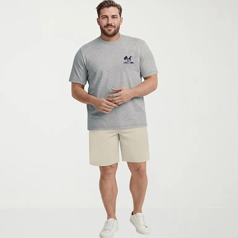IZOD Saltwater Mens Crew Neck Short Sleeve Classic Fit Big and Tall Graphic T-Shirt