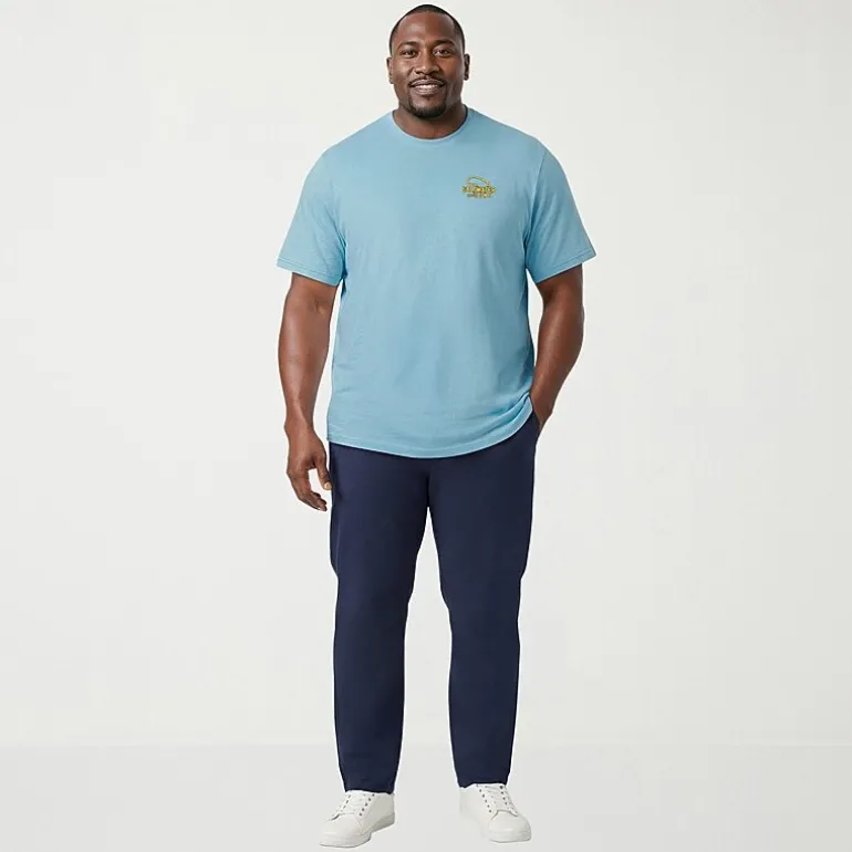 IZOD Saltwater Mens Crew Neck Short Sleeve Classic Fit Big and Tall Graphic T-Shirt