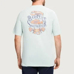 IZOD Saltwater Mens Crew Neck Short Sleeve Classic Fit Big and Tall Graphic T-Shirt