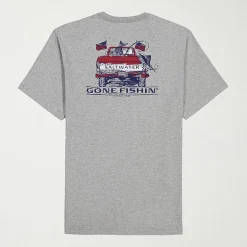 IZOD Saltwater Mens Crew Neck Short Sleeve Classic Fit Big and Tall Graphic T-Shirt