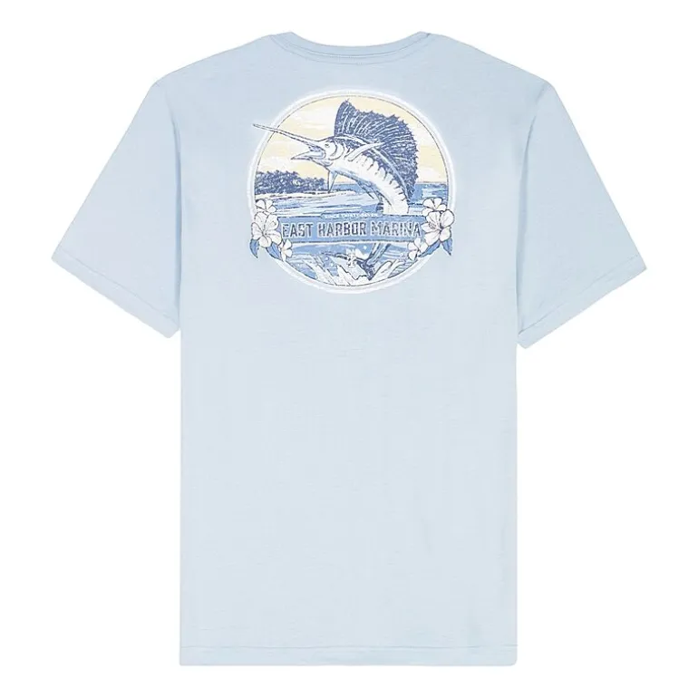 IZOD Saltwater Mens Crew Neck Short Sleeve Classic Fit Big and Tall Graphic T-Shirt