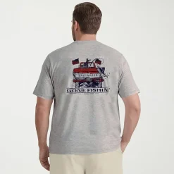 IZOD Saltwater Mens Crew Neck Short Sleeve Classic Fit Big and Tall Graphic T-Shirt