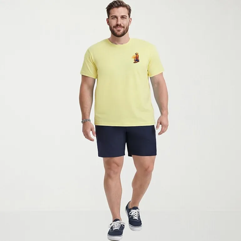 IZOD Saltwater Mens Crew Neck Short Sleeve Classic Fit Big and Tall Graphic T-Shirt