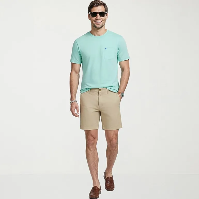 IZOD Saltwater Mens 7" Stretch Fabric Chino Short