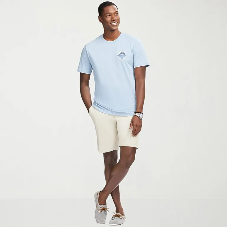 IZOD Saltwater Mens 9 1/2" Stretch Fabric Chino Short