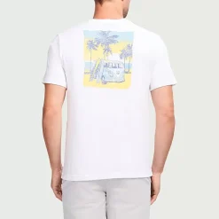 IZOD Saltwater Soft Wash Mens Crew Neck Short Sleeve Classic Fit Graphic T-Shirt